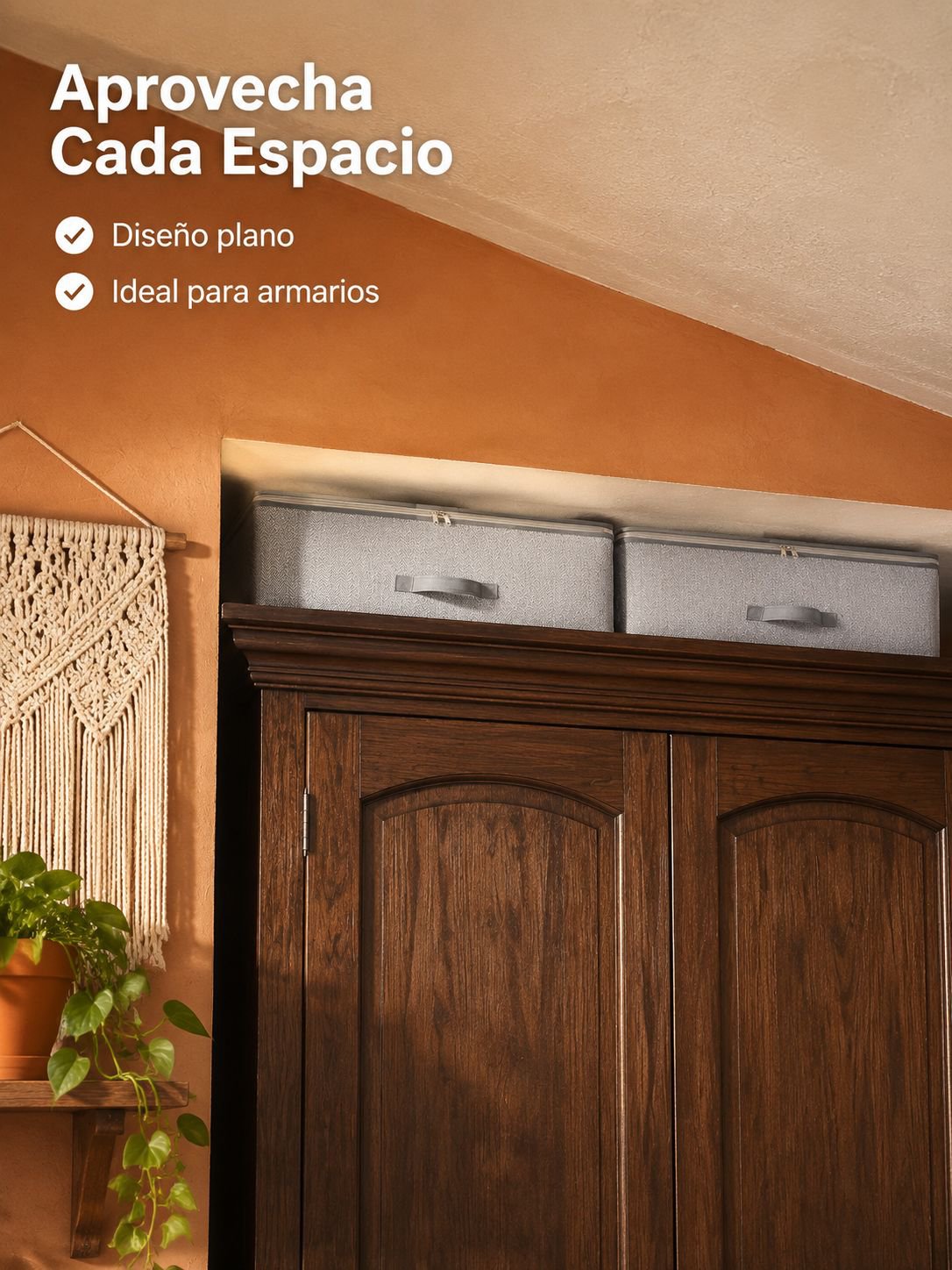 Caja organizadora de edredones Hazel de Hansem para huecos, paquete de 2