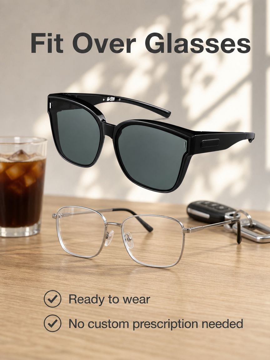 Foldable Myopia Sunglasses Driving Travel Sun Protection