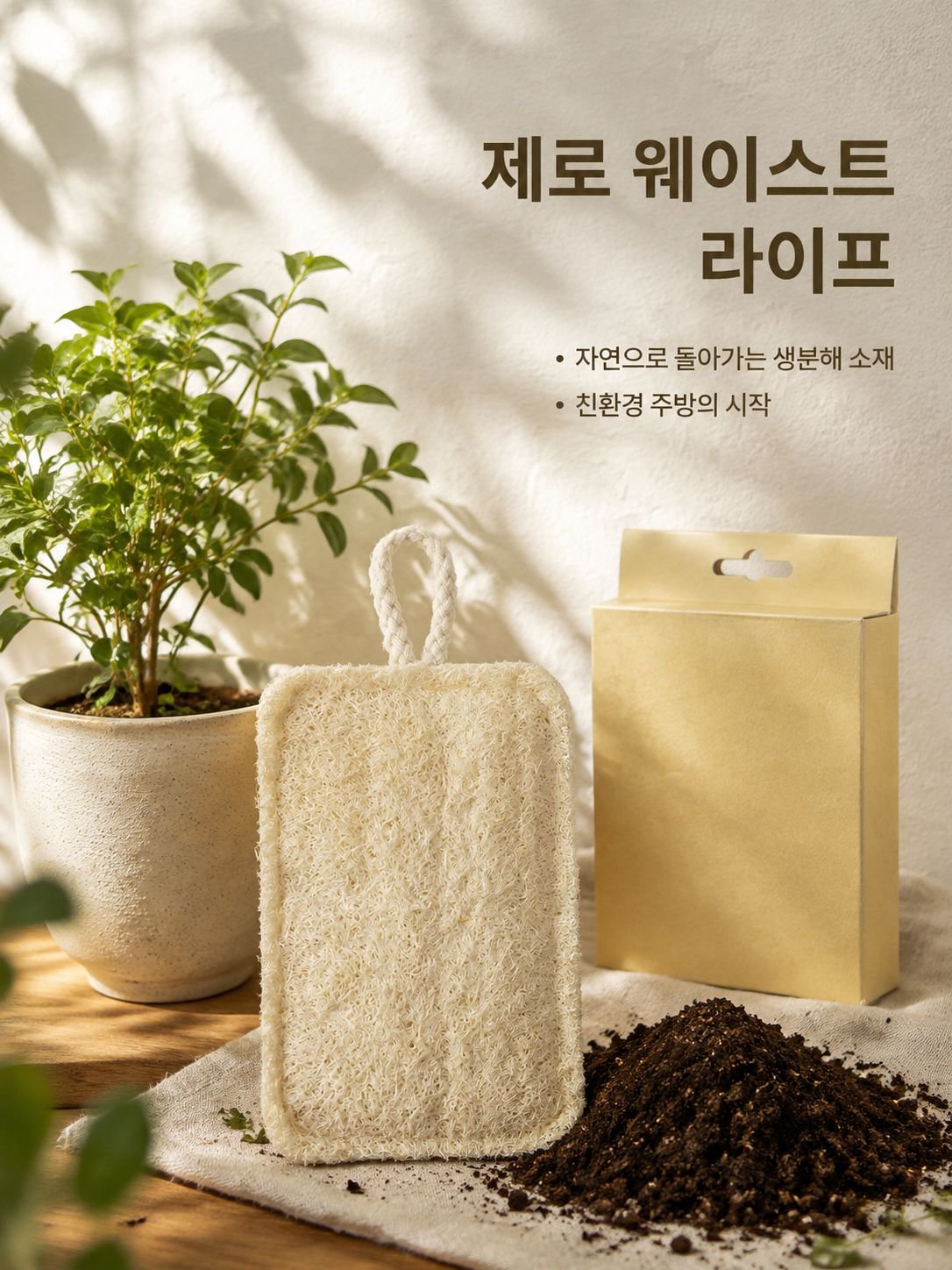 목장면 수세미로 그릇 세척하는 모습