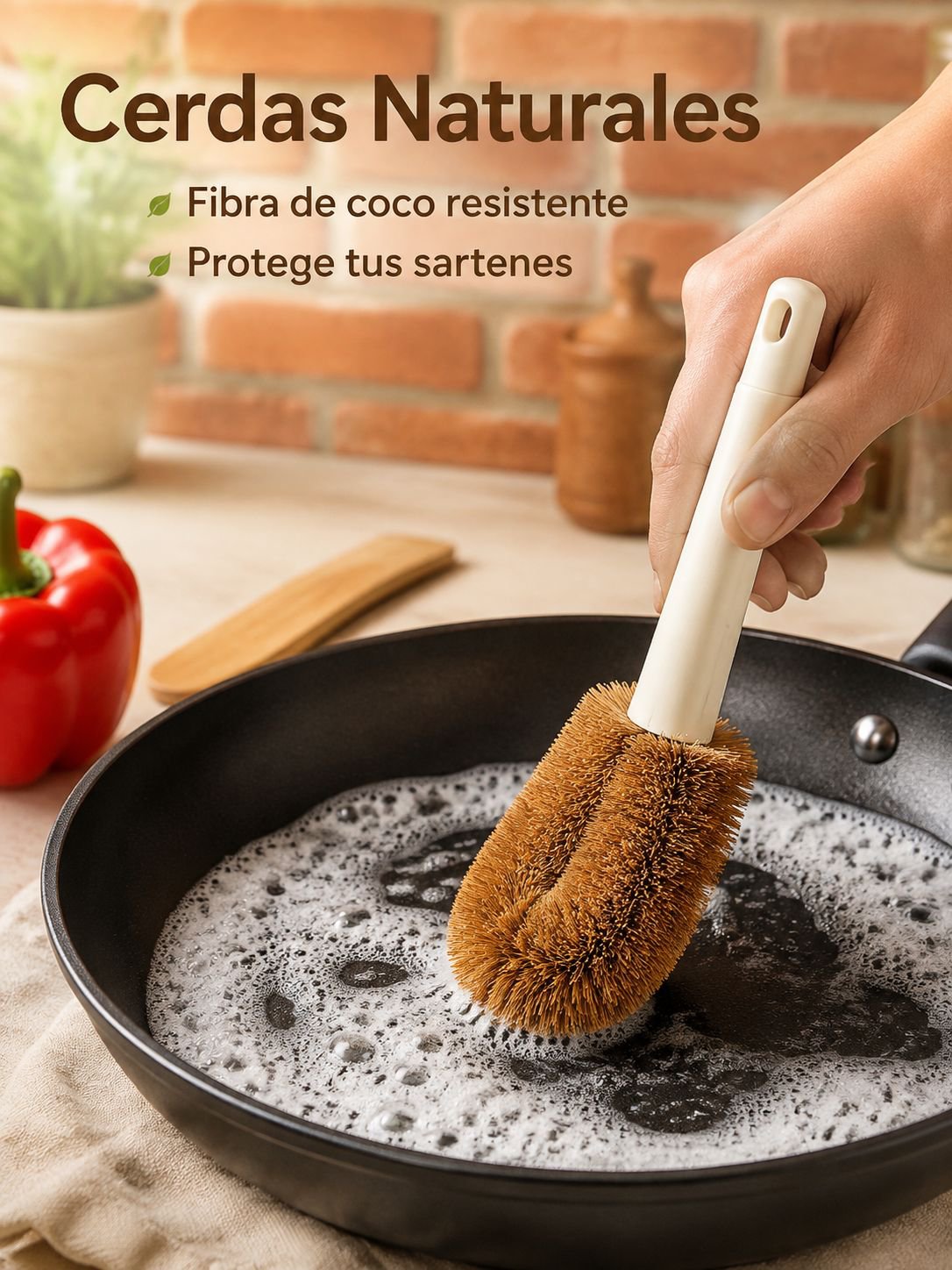 Kit de cepillos para limpieza y organización de cocina