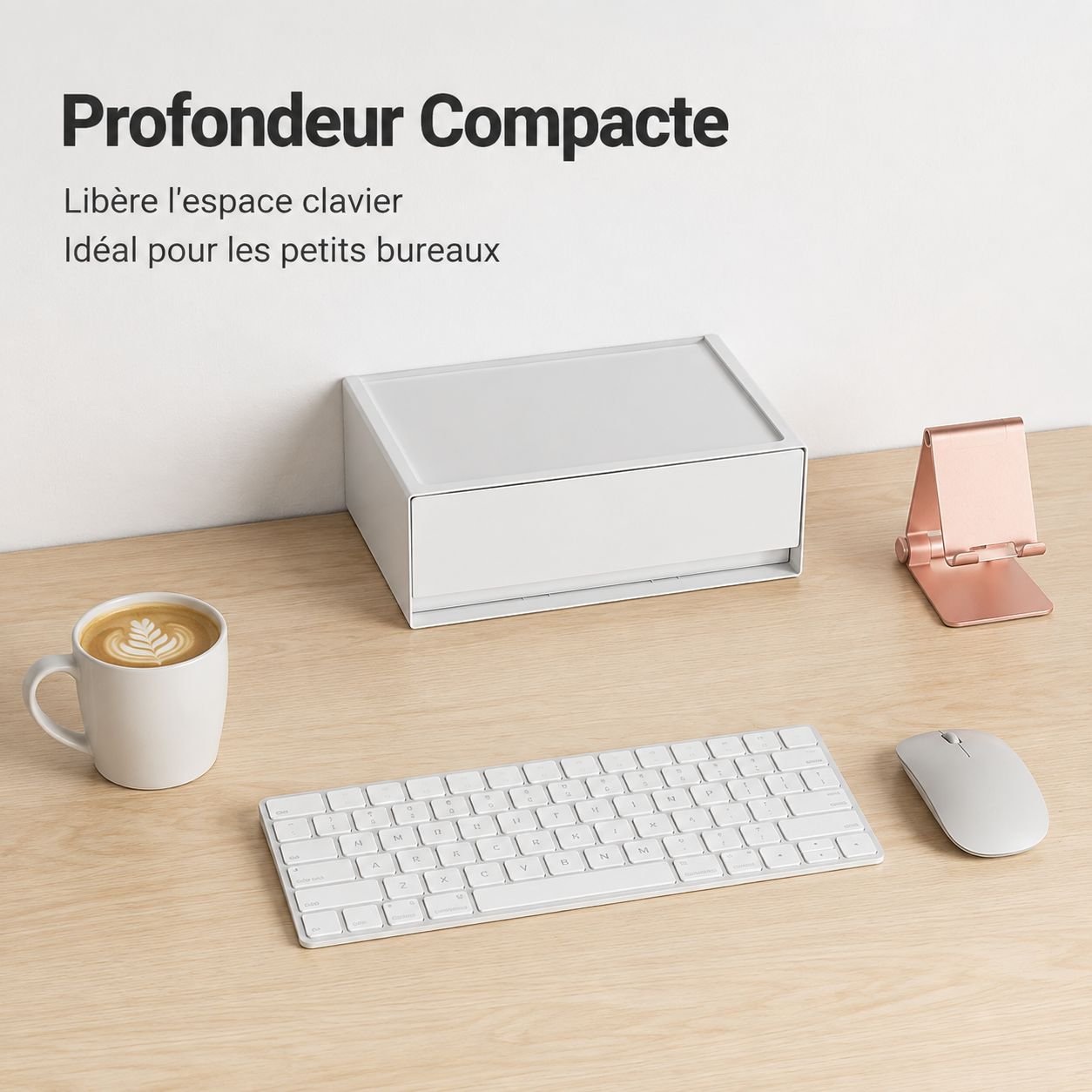 Boîte de rangement en plastique pour bureau