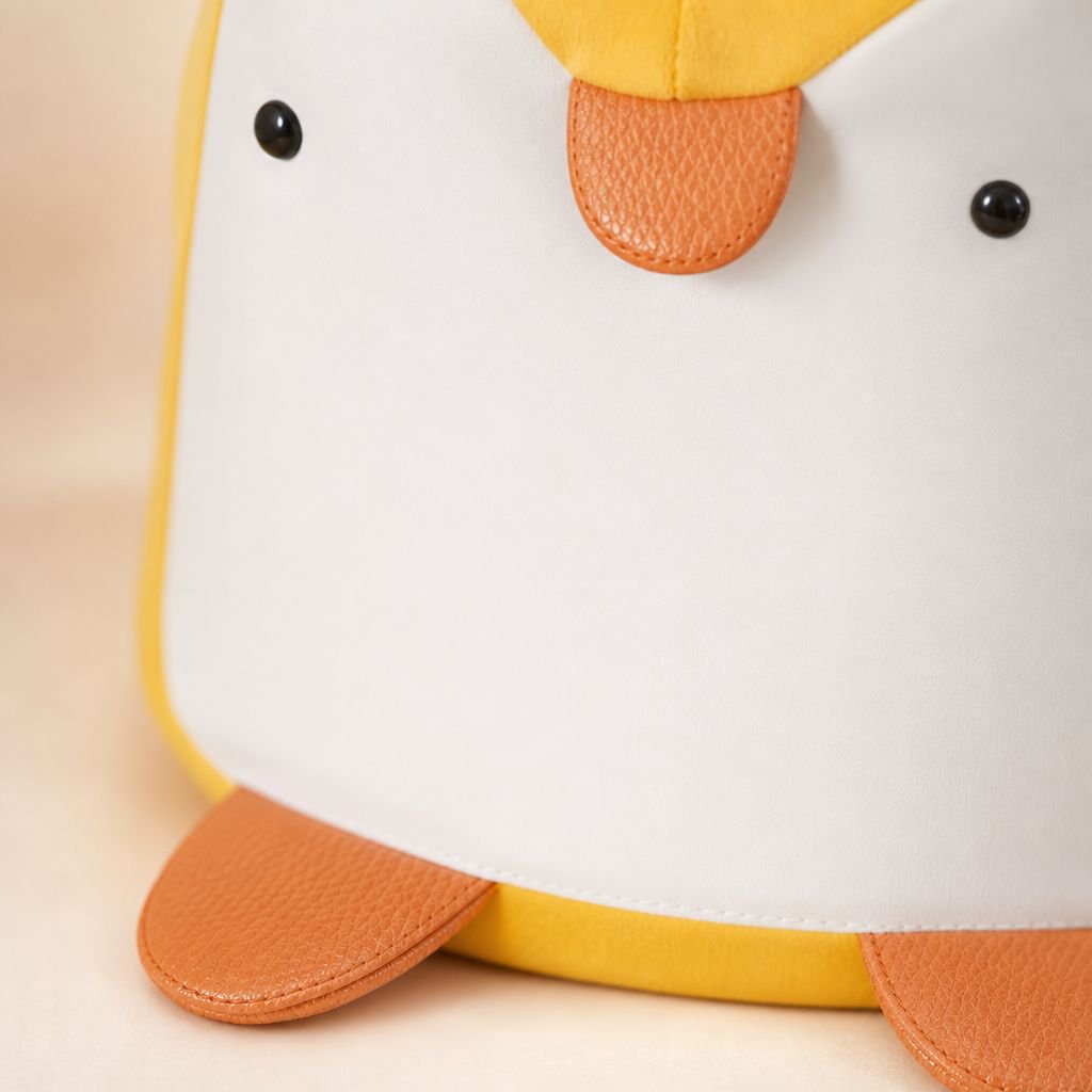 Banco pequeño con diseño de excremento de pingüino para niños