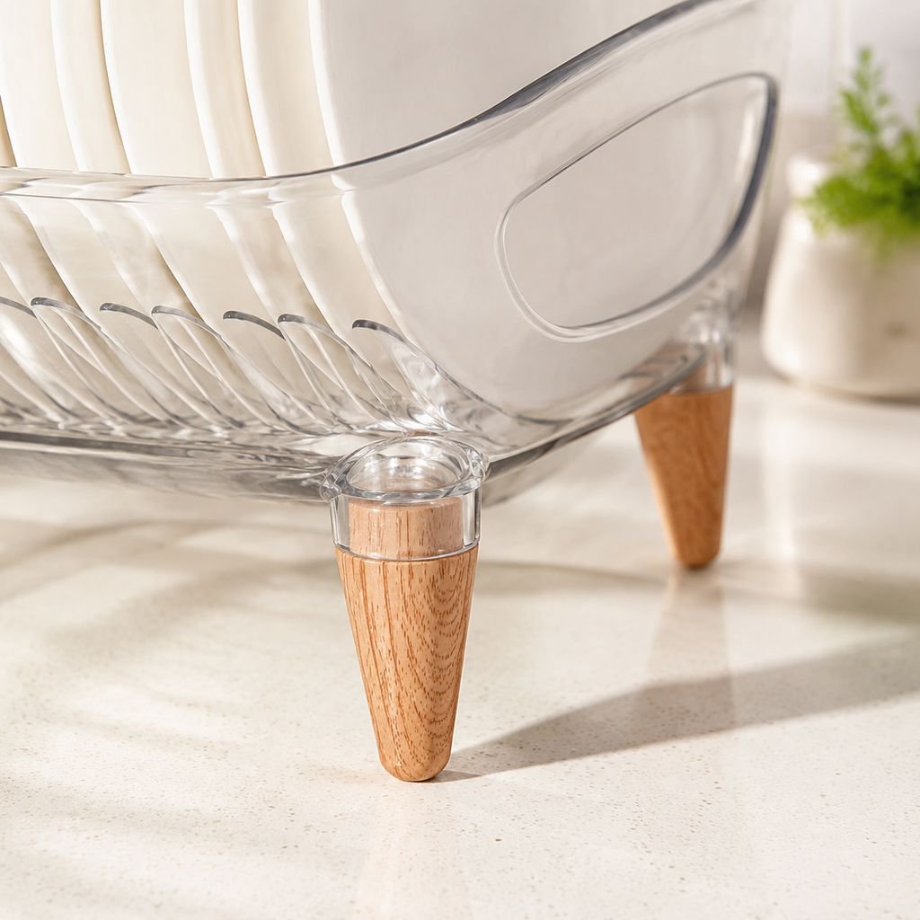 Functional draining rack with utensil holder