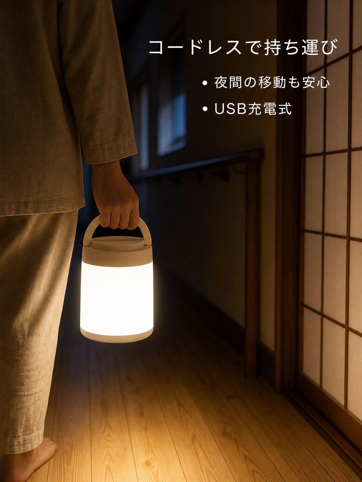 調光機能付き充電式ナイトライト