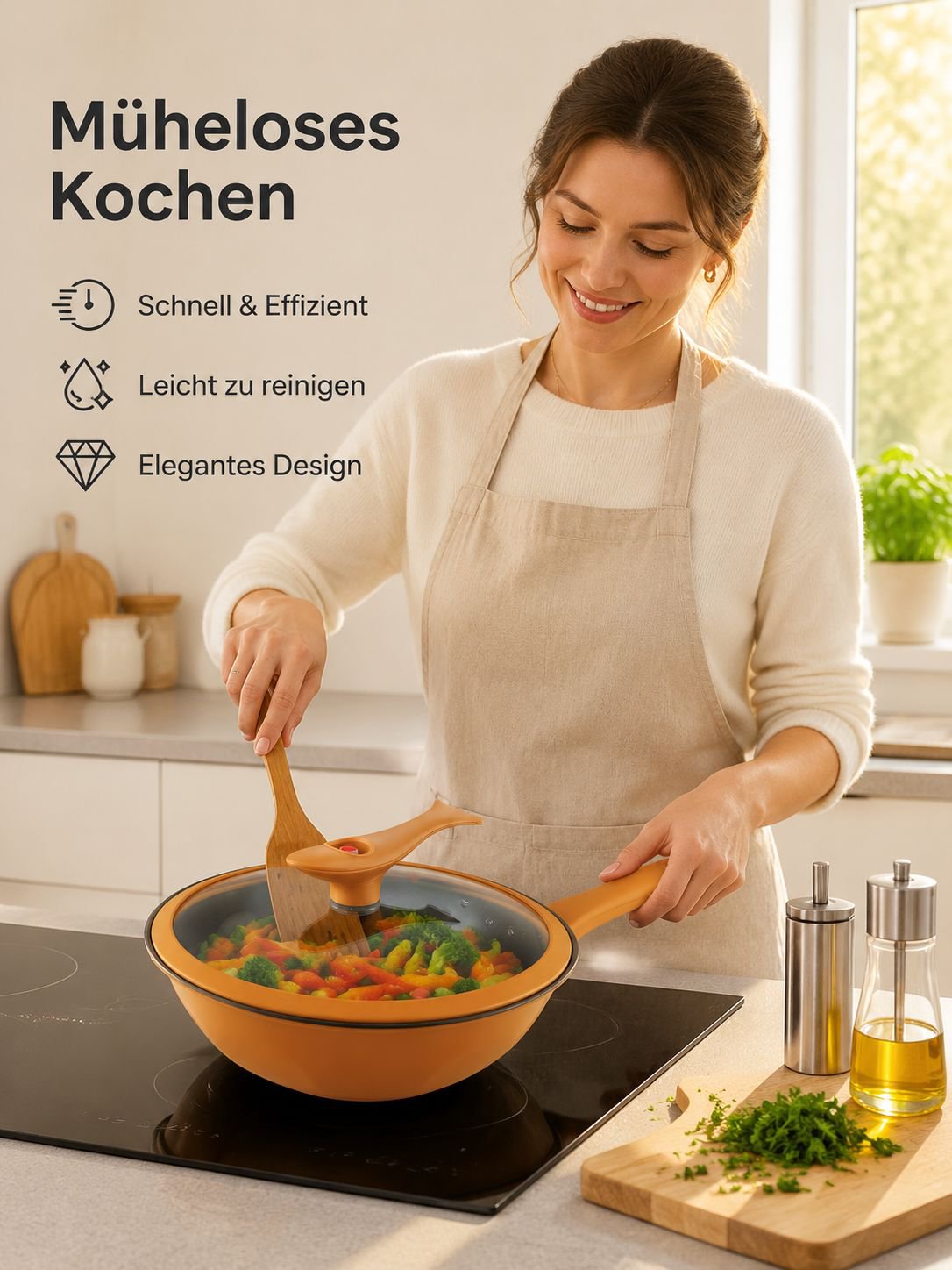 Titan Mikropresse Ton Antihaft-Gesundheit Topf