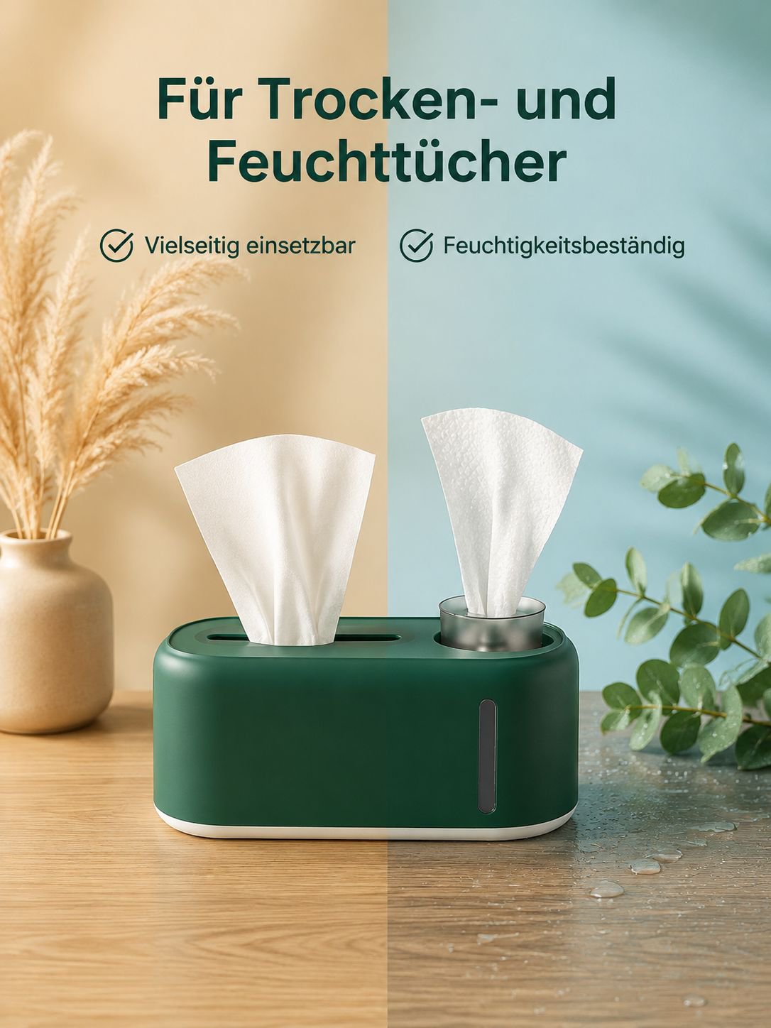 Haushalt Luftbefeuchter Feuchttuchbox Papierpackung Trocken- und Nassverwendung