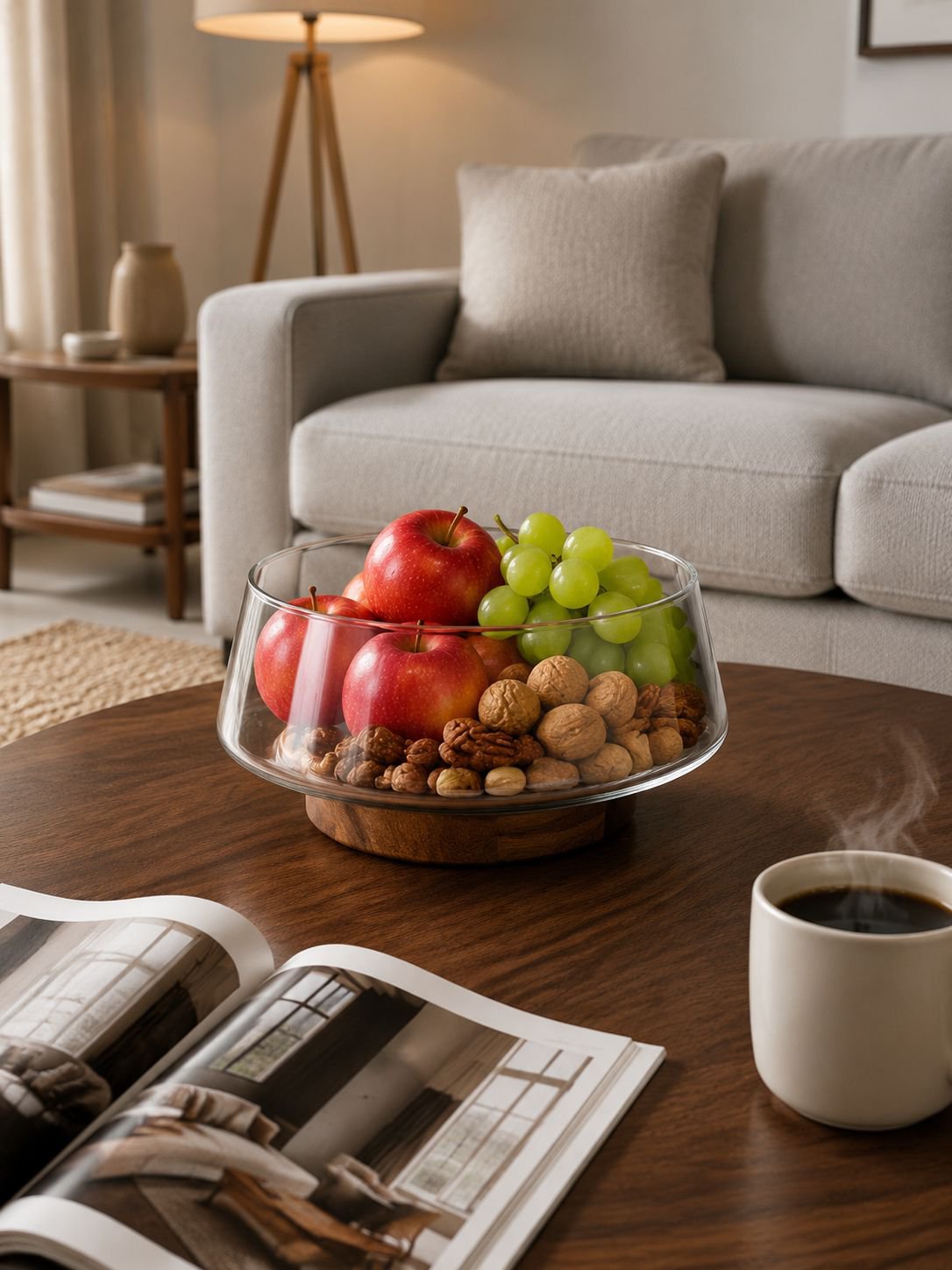 Tenedores de frutas incluidos con la bandeja de vidrio