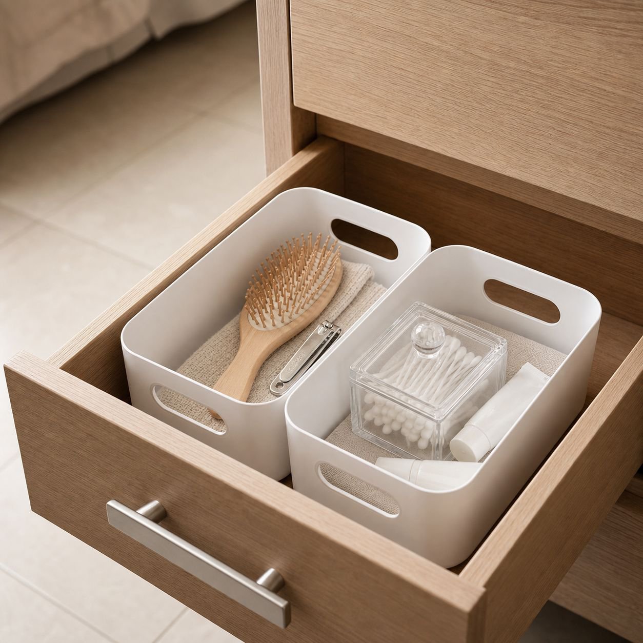 Plastic Storage Basket for Miscellaneous Items and Snacks