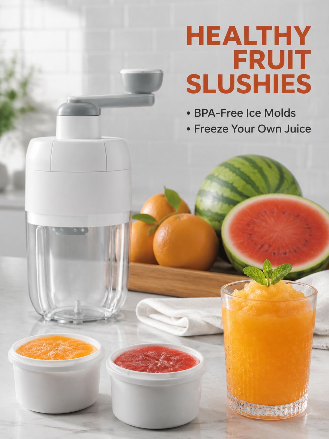 Home Shaved Ice Machine Ice Box Home Home Sealed Ice Without Spilling NonSlip Foot Pads
