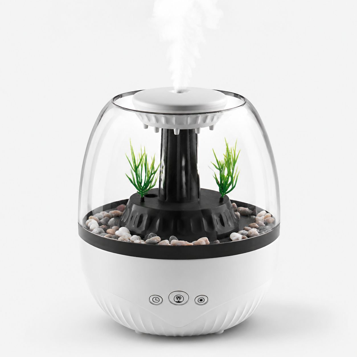 Home Silent Fish Tank Aroma Diffuser, Seven-Color Ambient Light Timed Humidifier