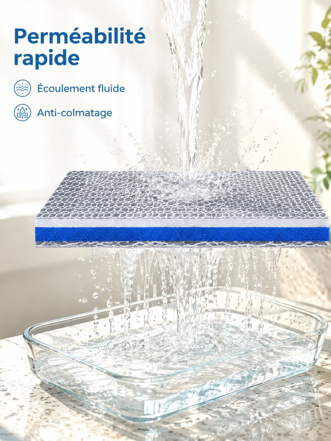 Filtre d'aquarium en coton 8D, matériau filtrant pour aquarium, éponge blanche haute densité, filtre