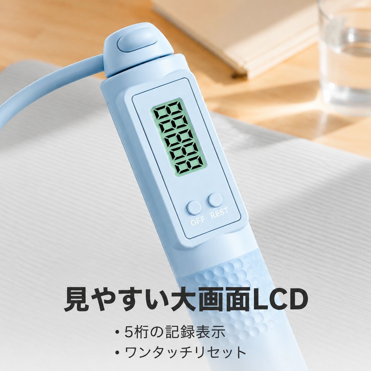 家庭用スマートコードレス縄跳び 加重スチールロープ 大人用