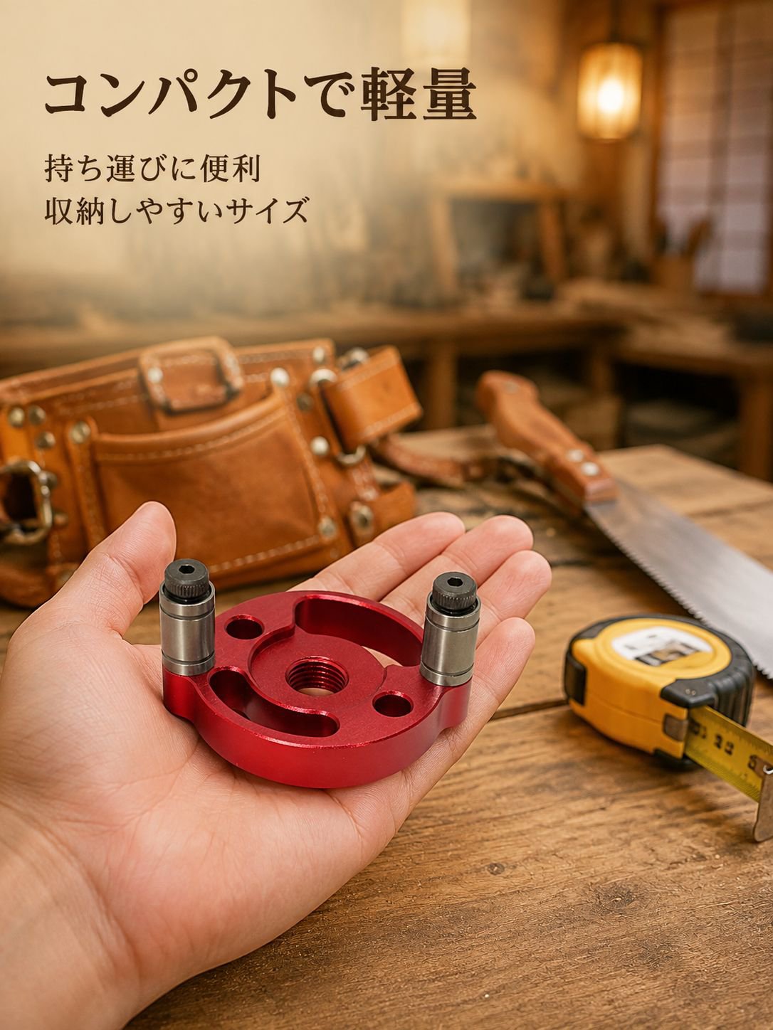 木工用垂直センター穴あけガイド 3-10mm丸ダボ接合用ドリルガイド