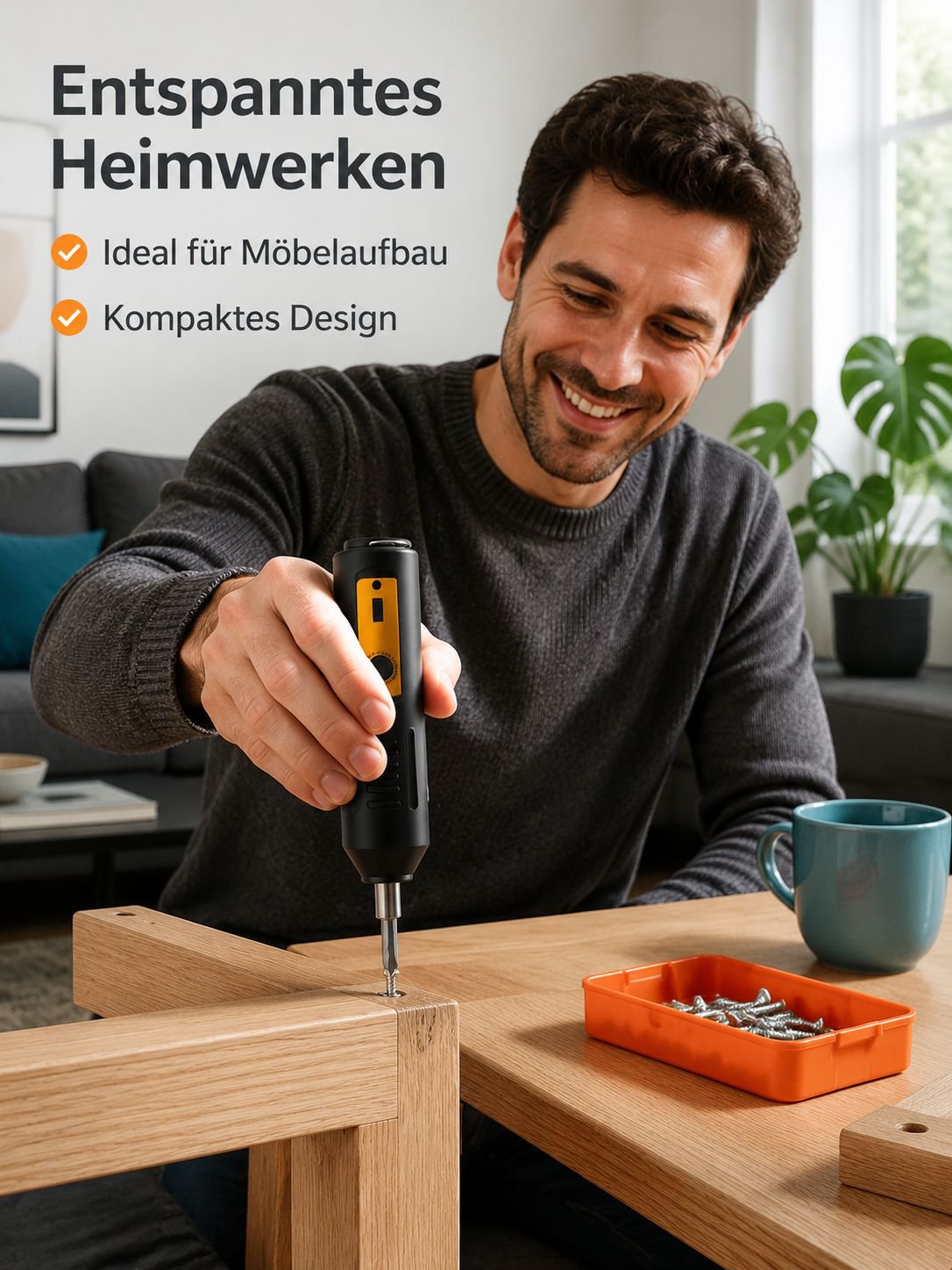 Mini Akku-Elektroschrauber und Bohrerset, multifunktional
