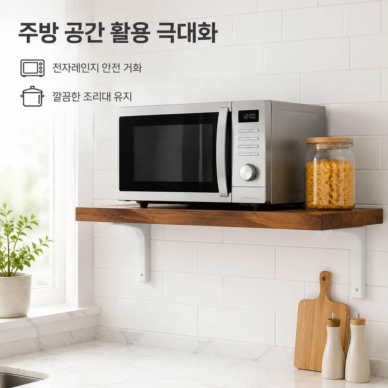 벽걸이용 스테인리스 삼각 브라켓 선반 지지대