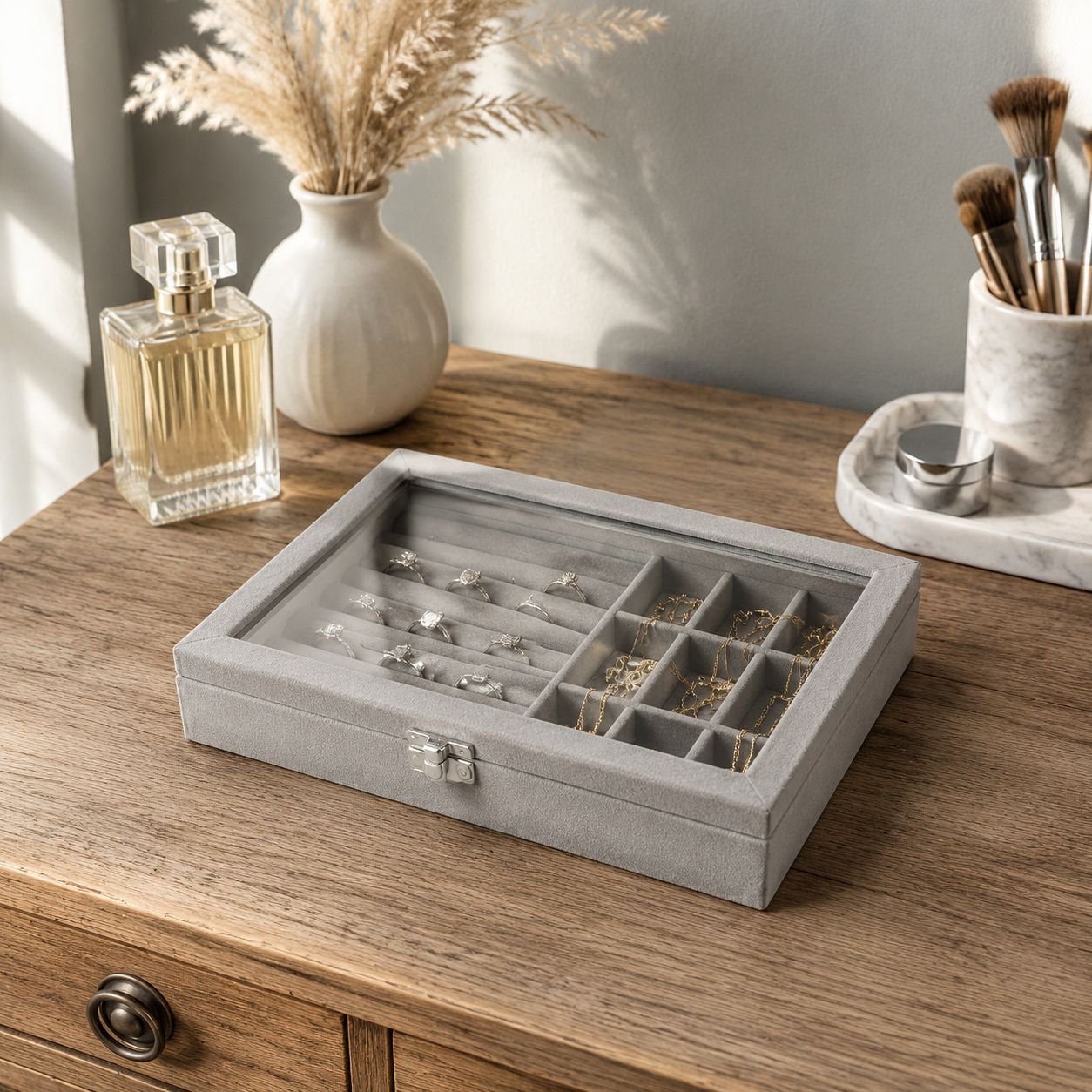 Portable Multifunctional Jewelry Storage Box