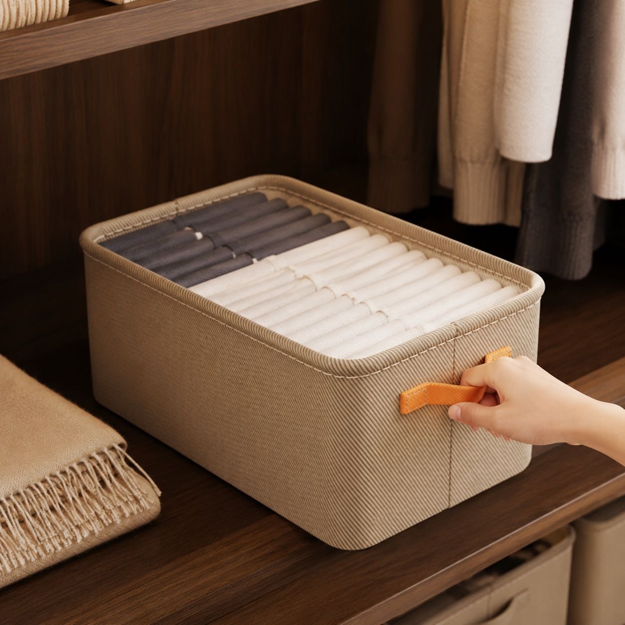 Reinforced Steel Frame Large Clothes Organizer Storage Box