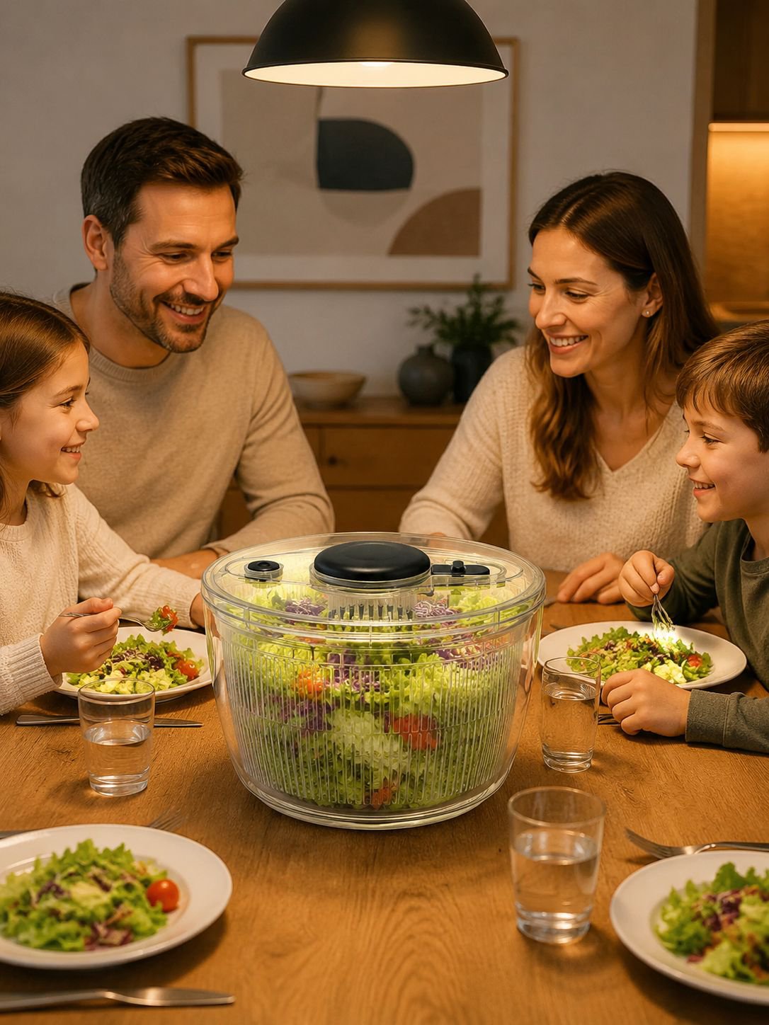 Multifunktionaler manueller Gemüseschleuder für die Küche, drehbarer Abtropfkorb für Obst und Gemüse