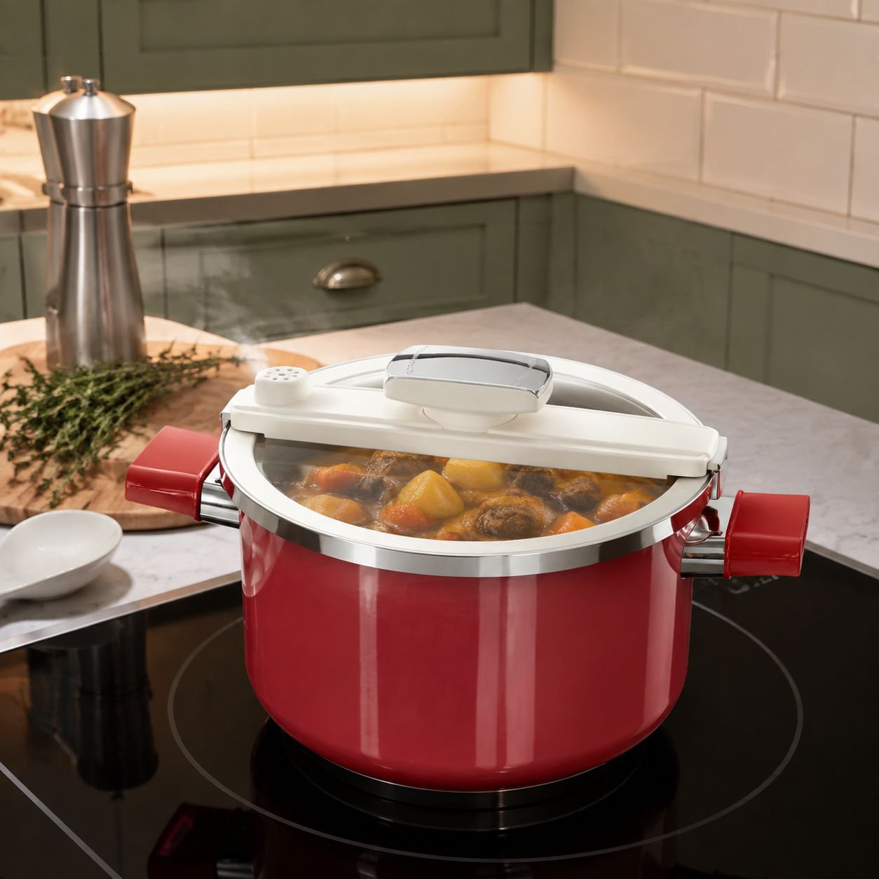 Titanium Enamel Micro Pressure Cooker
