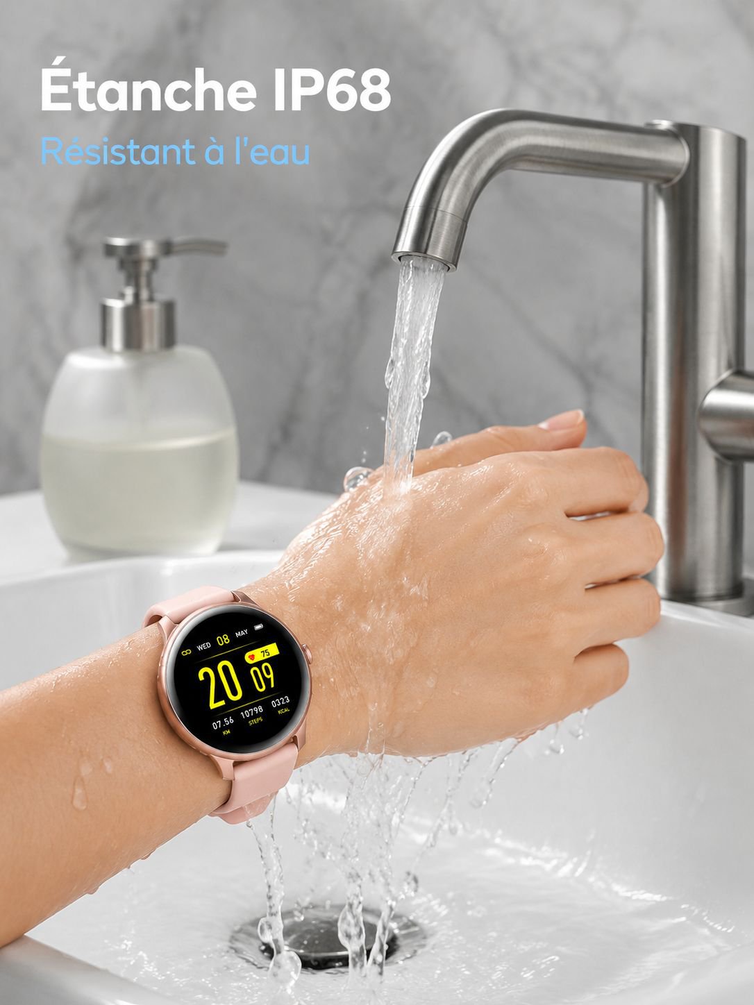 Design élégant du bracelet connecté pour hommes et femmes