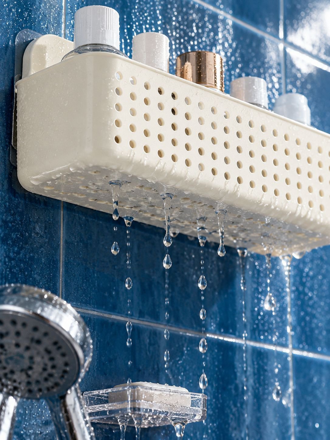 Organizador de baño autoadhesivo sin perforación