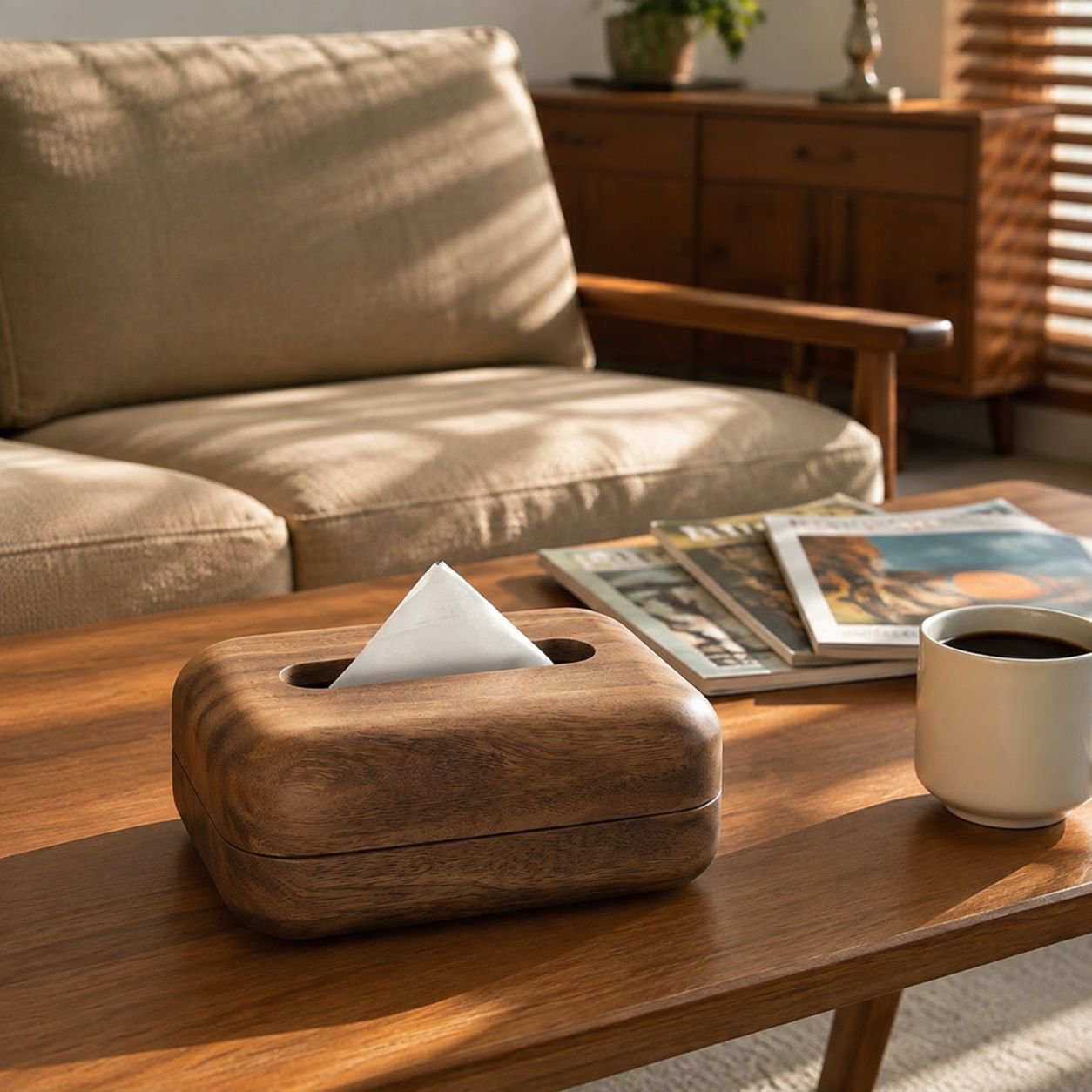 Light Luxury Hotel Desktop Tissue Box Bread Shape