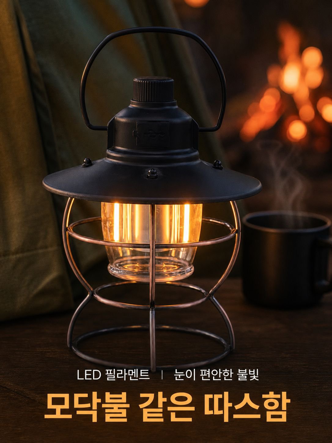 야외 캠핑용 레트로 랜턴