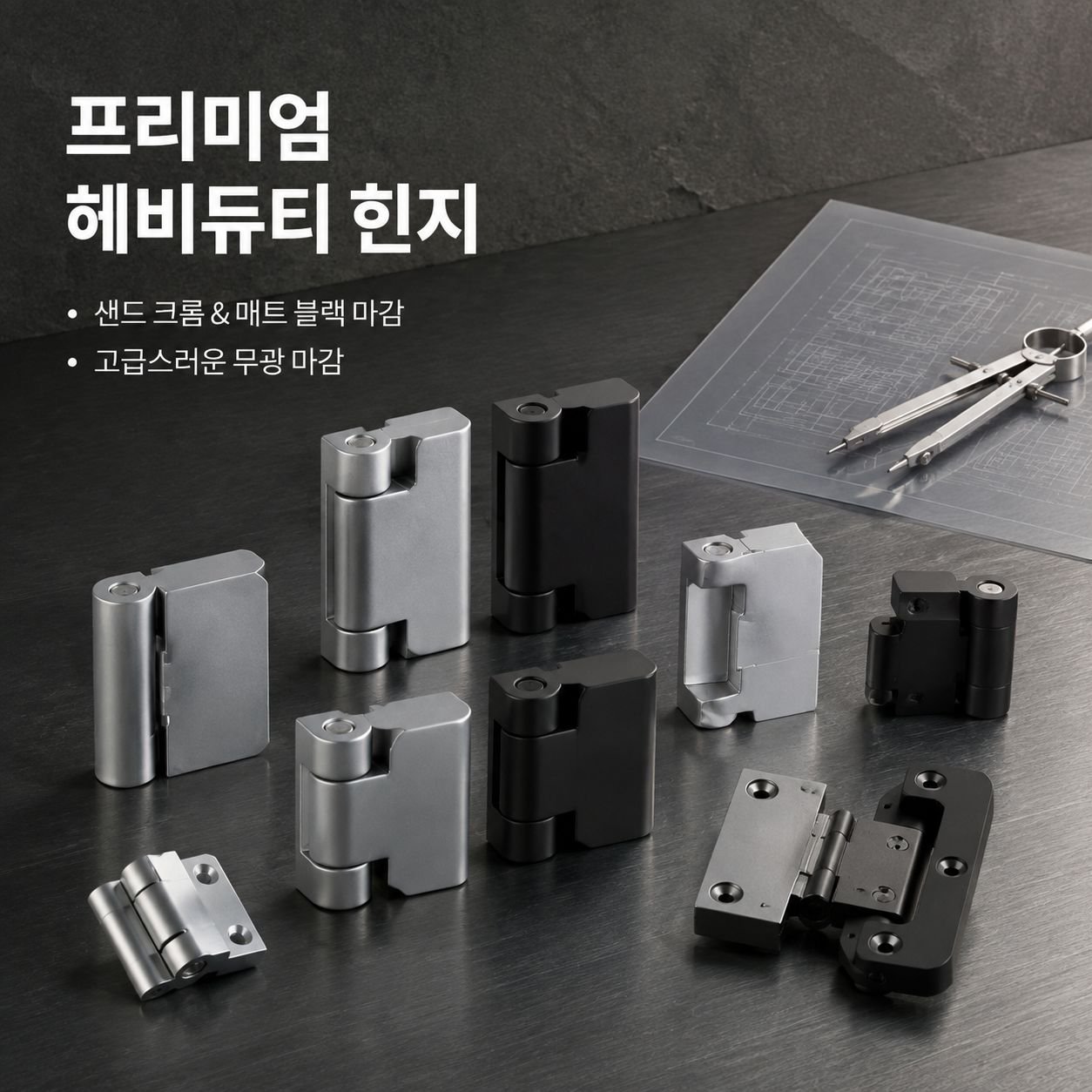 중형 아연 합금 두꺼운 경첩