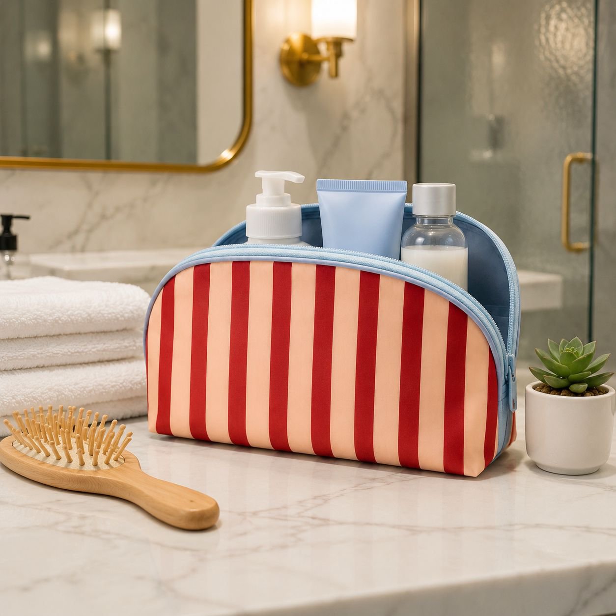 Large capacity cartoon storage bag for toiletries and travel essentials