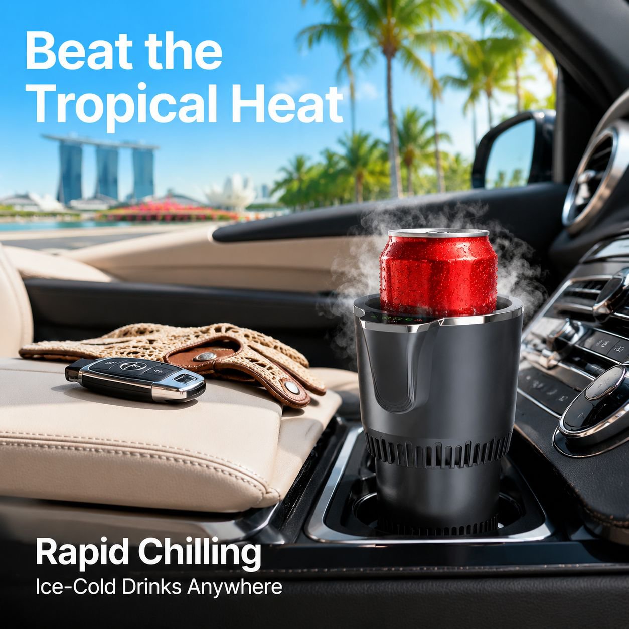 Car Heating and Cooling Mug, Insulated Refrigerated Cup