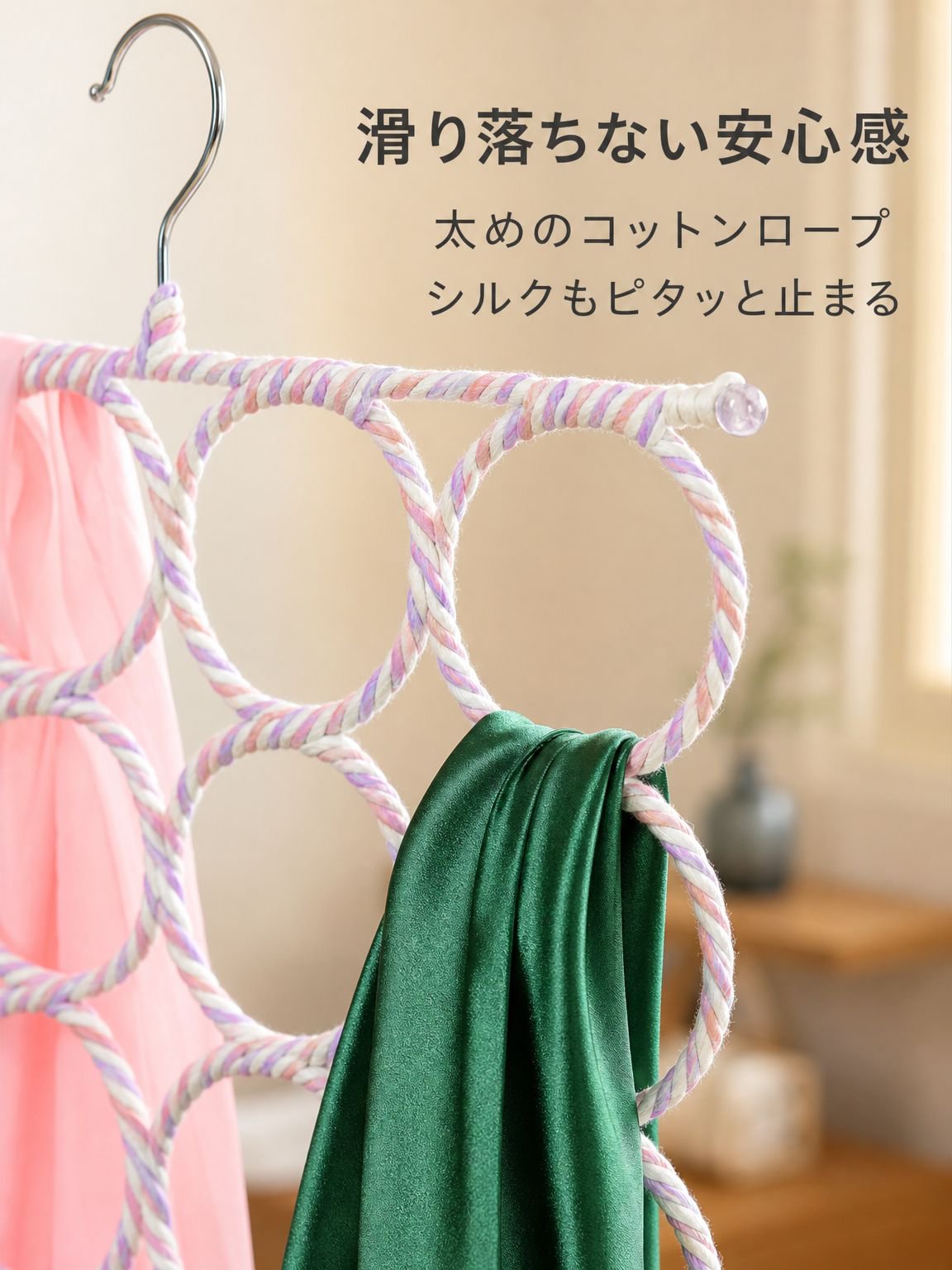 スカーフとネクタイ掛けラック