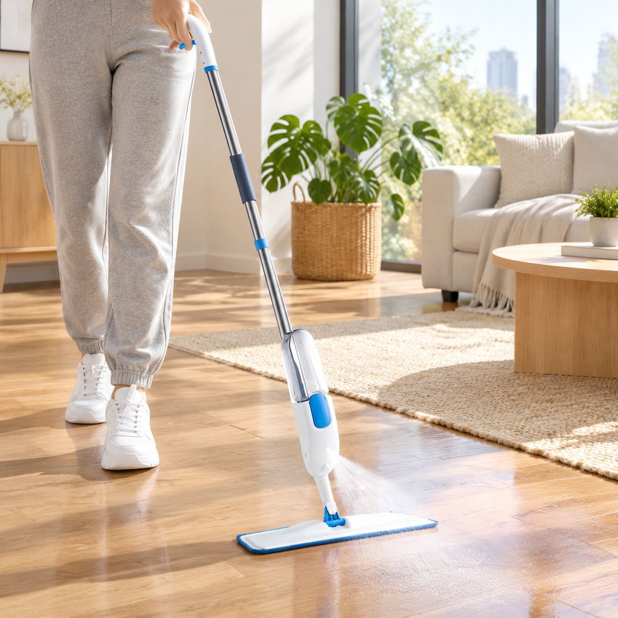 Hands-Free Spray Microfiber Mop for Home Floor Cleaning, Customizable Logo