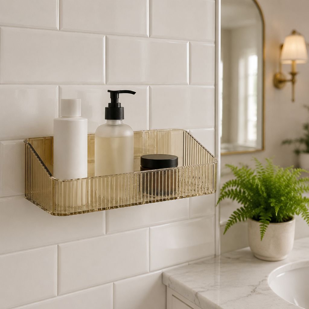 Transparent Drainage Multi-Functional Bathroom Storage Shelf
