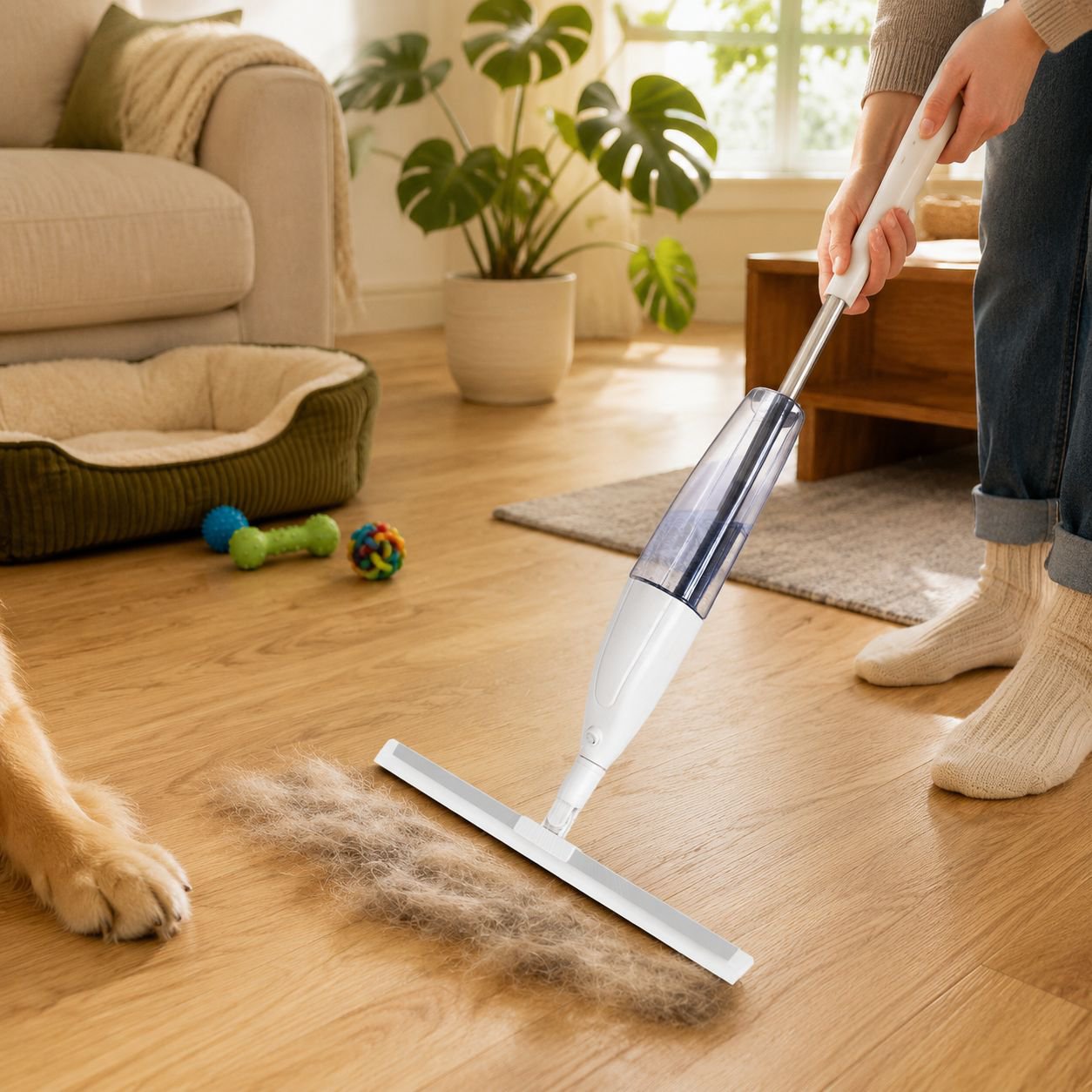 Hands-Free Silicone Squeegee Broom