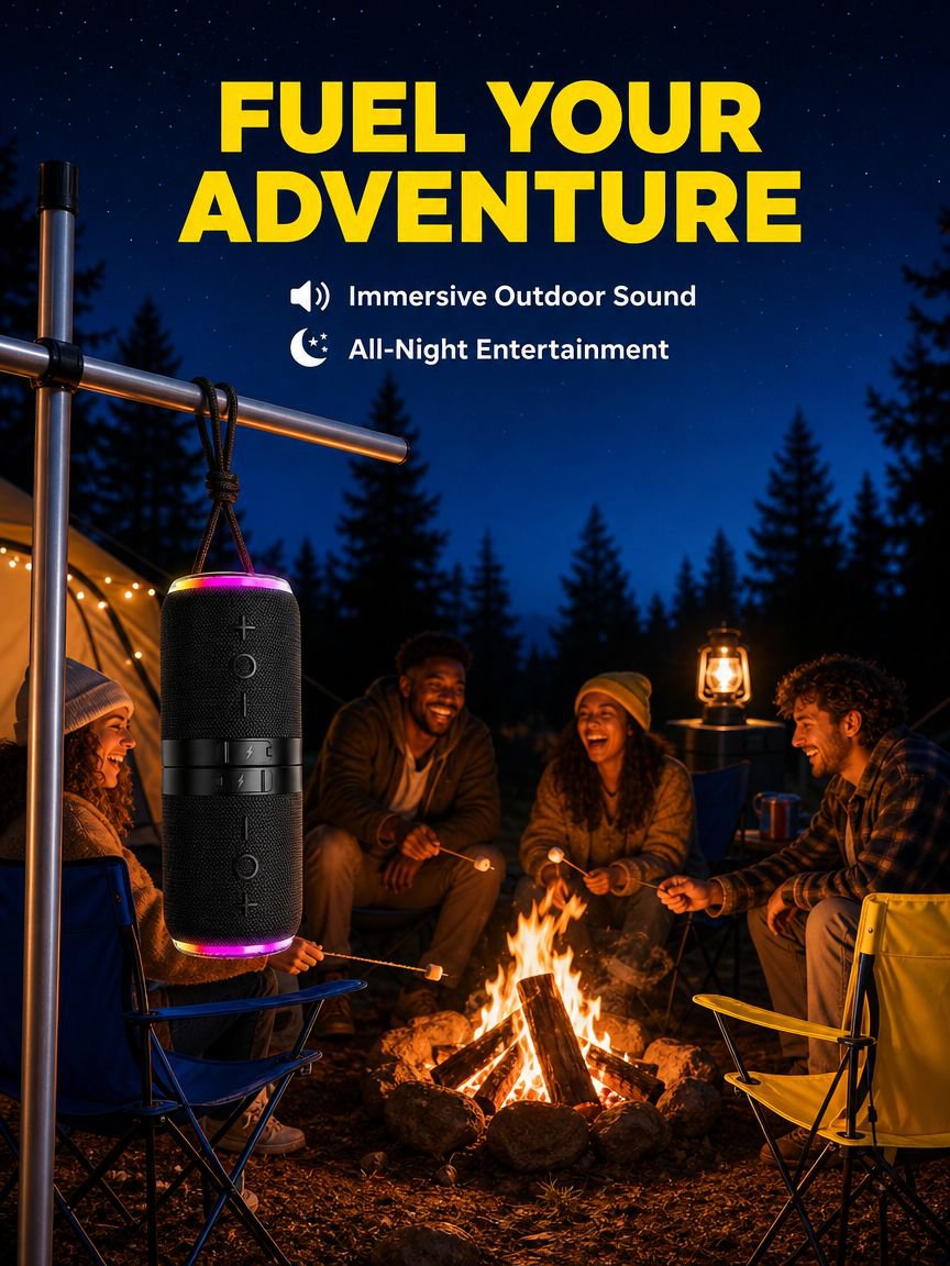 Sleek design magnetic portable Bluetooth speaker