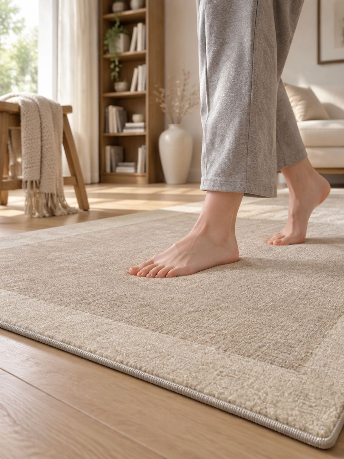 Dekorativer Teppich im Vintage-Stil für Schlafzimmer und Wohnzimmer