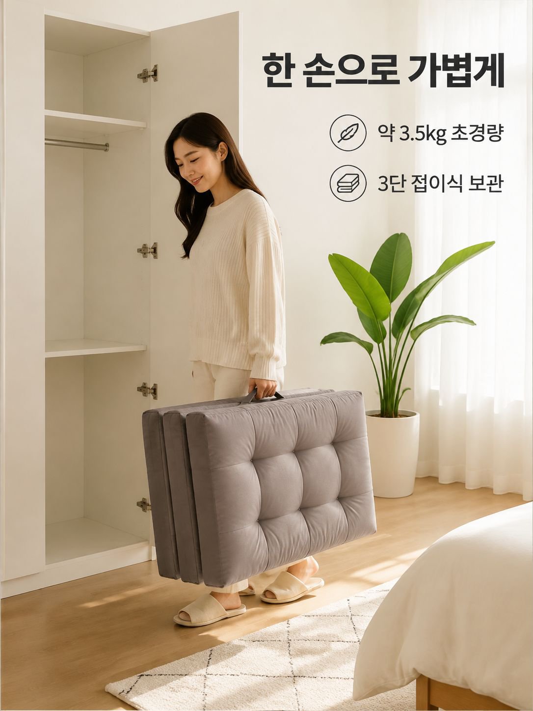 접이식 두꺼운 매트리스