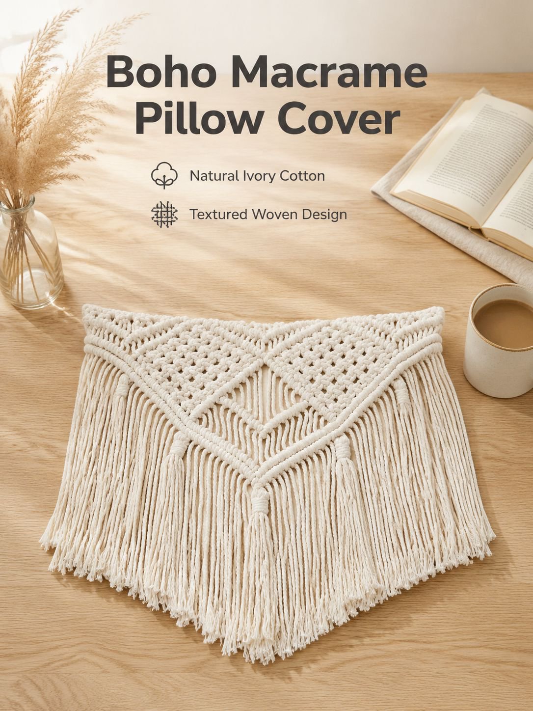 Woven Cotton Rope Pillowcase