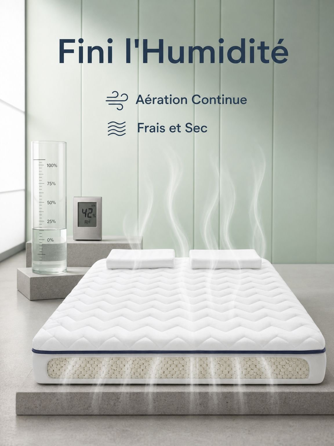 Vue d'ensemble du matelas tatami en fibre de soja