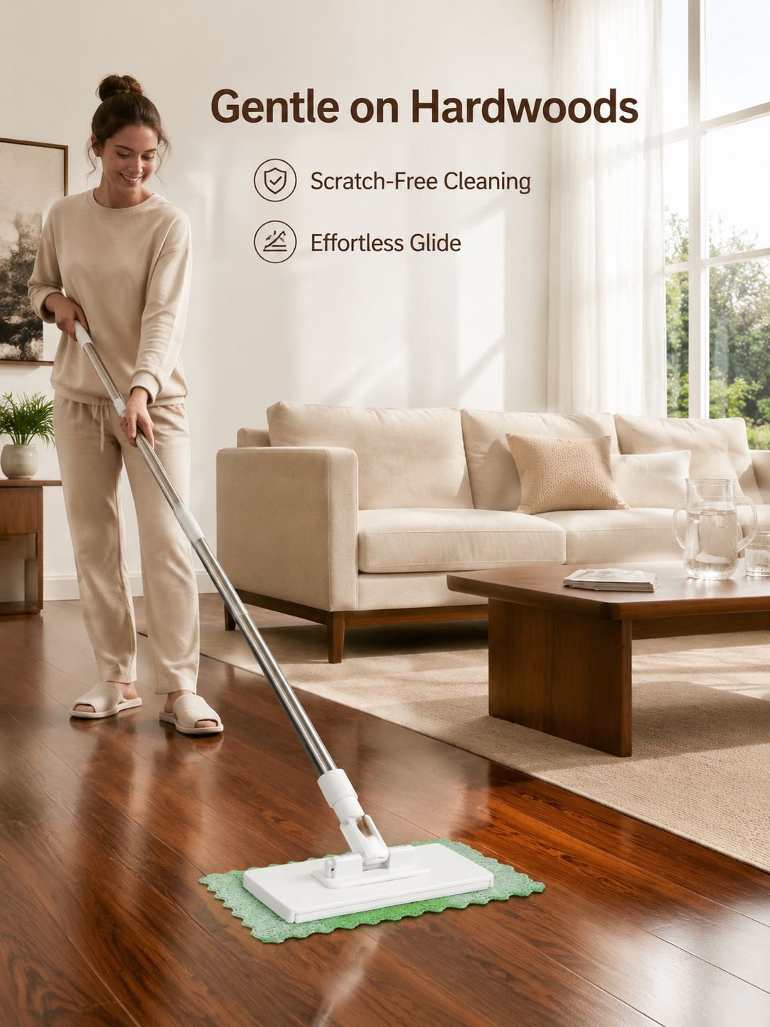 Automatic Spin Mop with Face Towel Holder