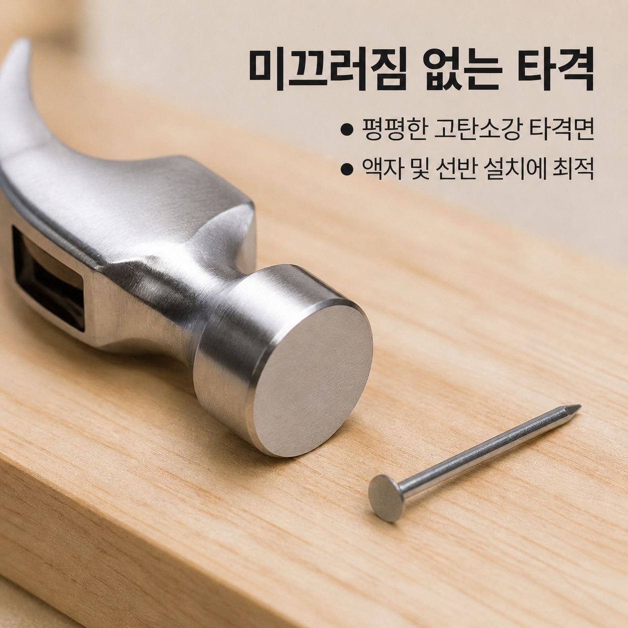탄소강 미니 장도리 목재핸들 못뽑이 목공용 쇠망치 일체형 가정용