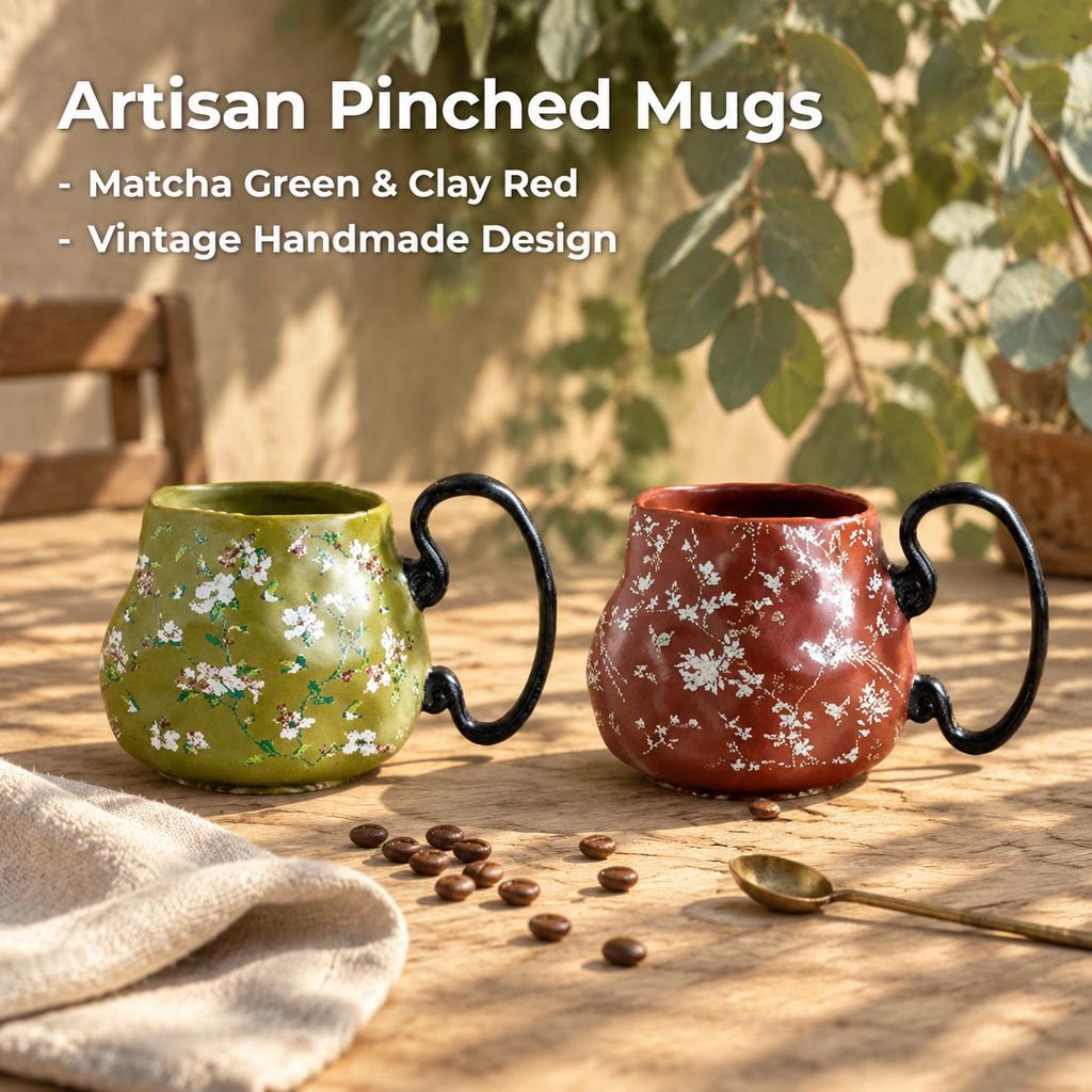 Vintage Handmade Ceramic Mug