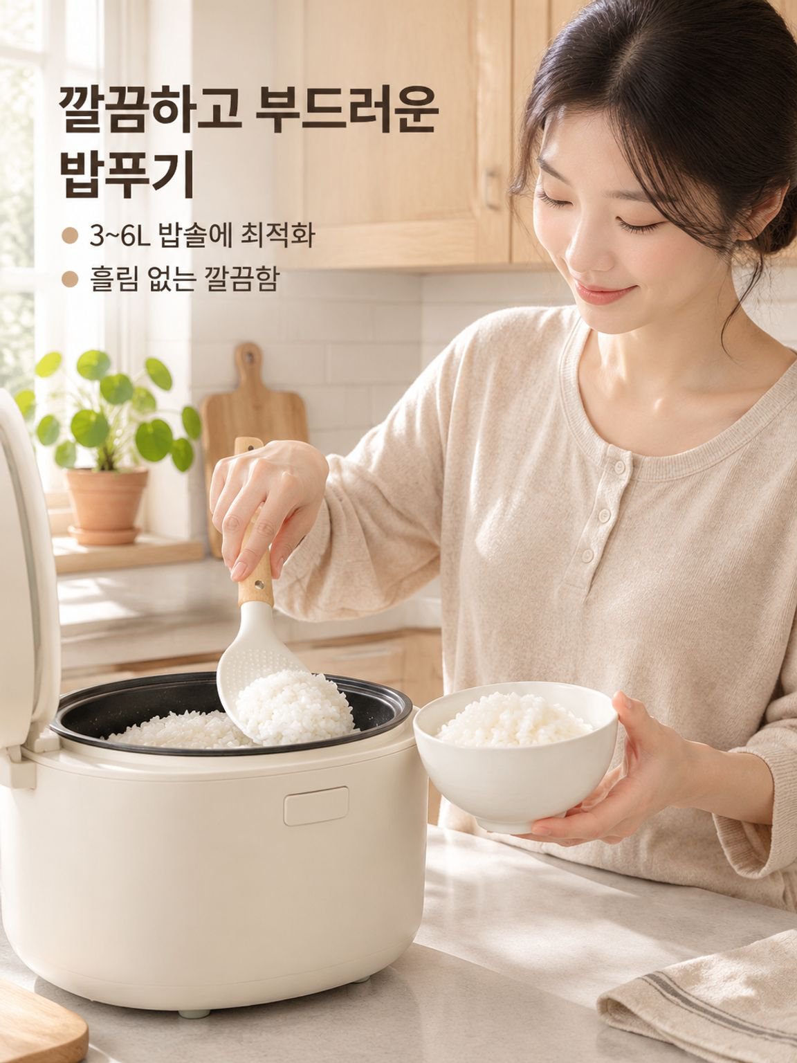 가정용 밥솥용 눌러붙지 않는 실리콘 밥주걱