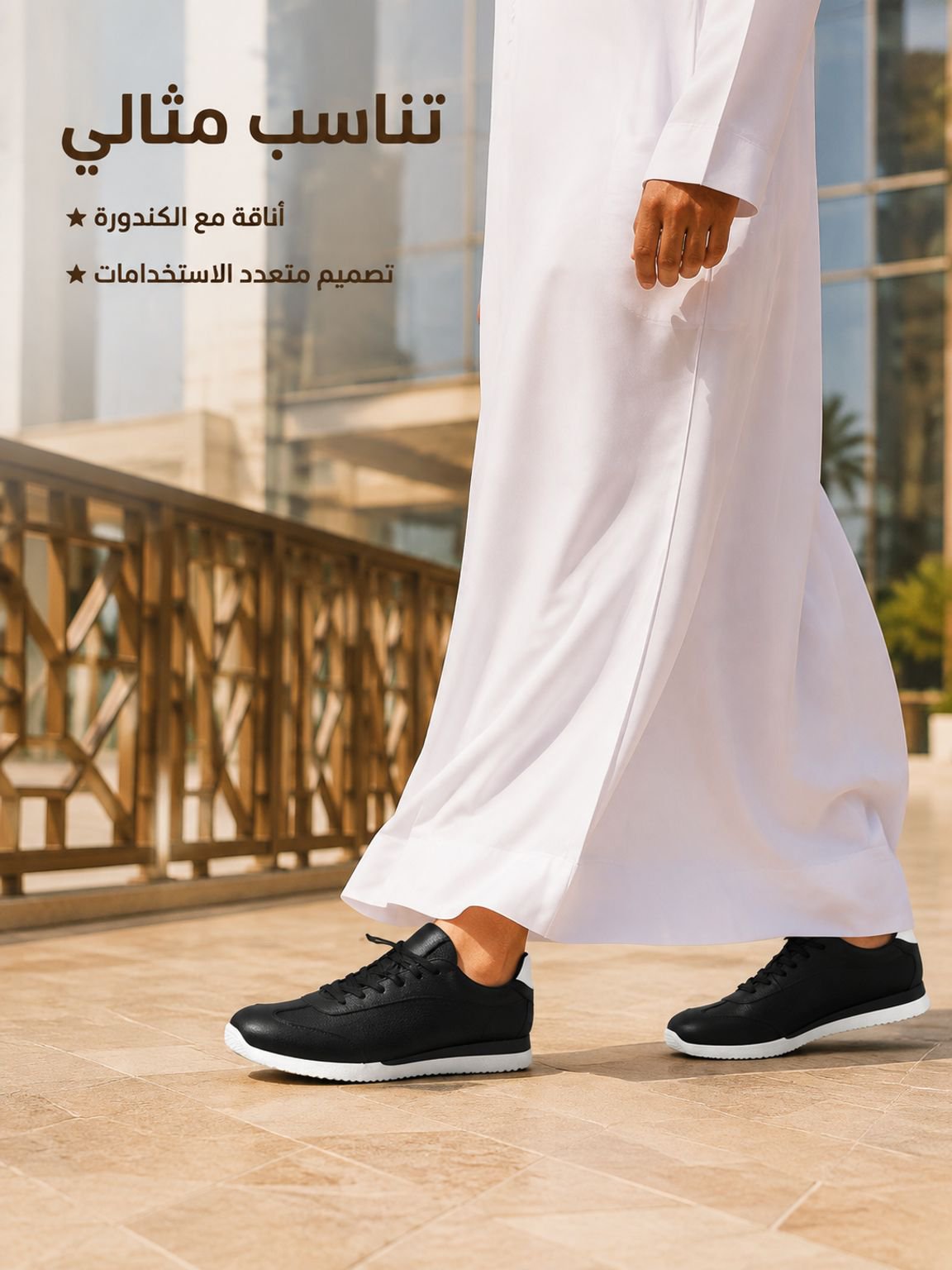 حذاء كاجوال جلدي ناعم وجيد التهوية بتصميم إيطالي فاخر