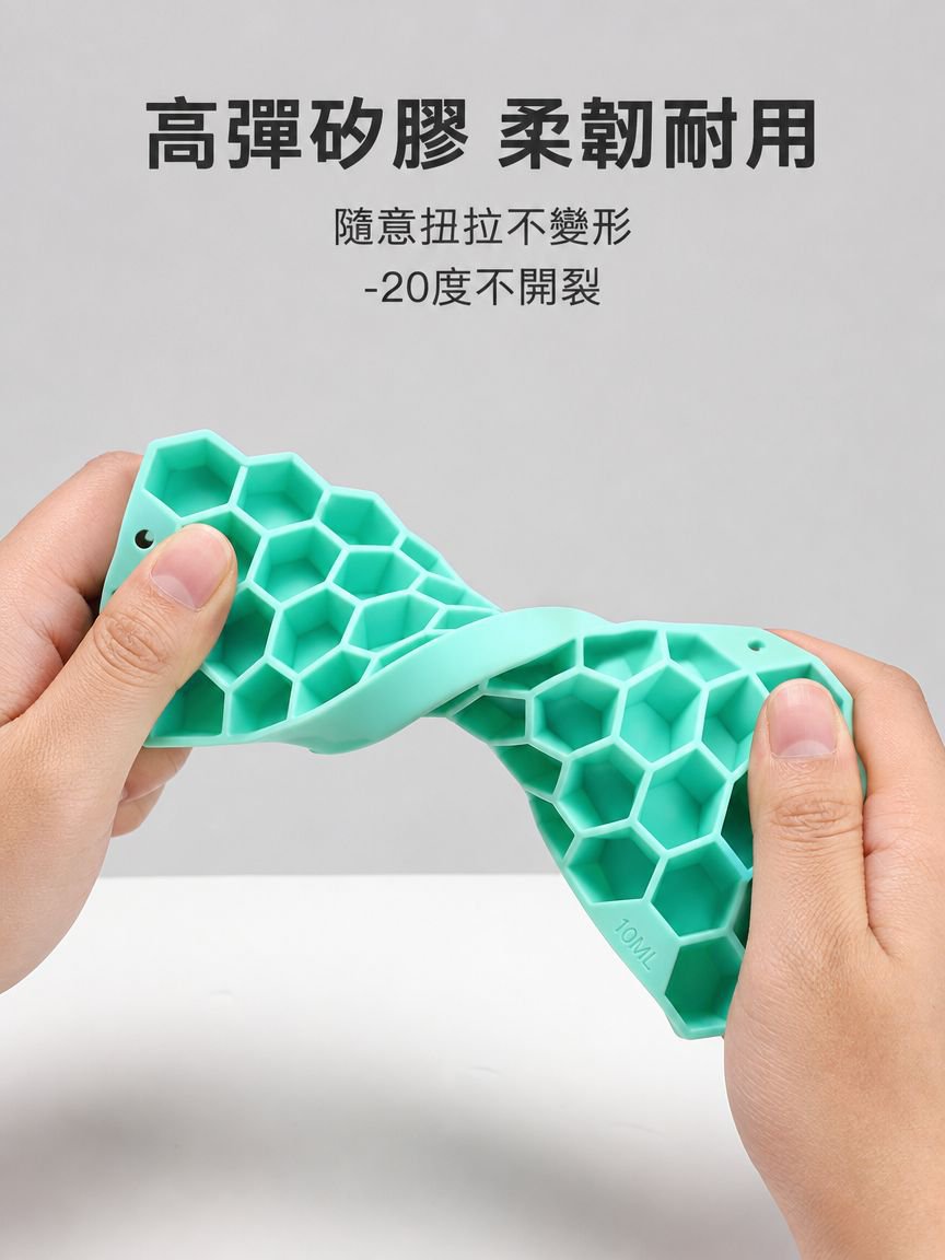 蜂窩矽膠製冰盒37格冰塊模具