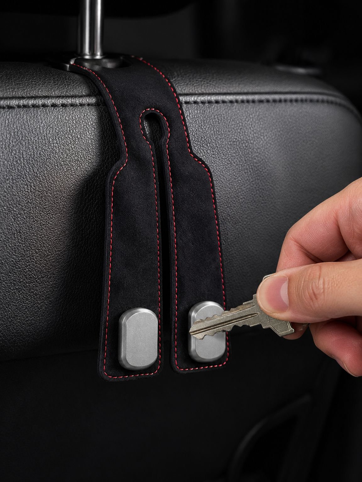 Durable car seat hook design for hanging handbags and shopping bags