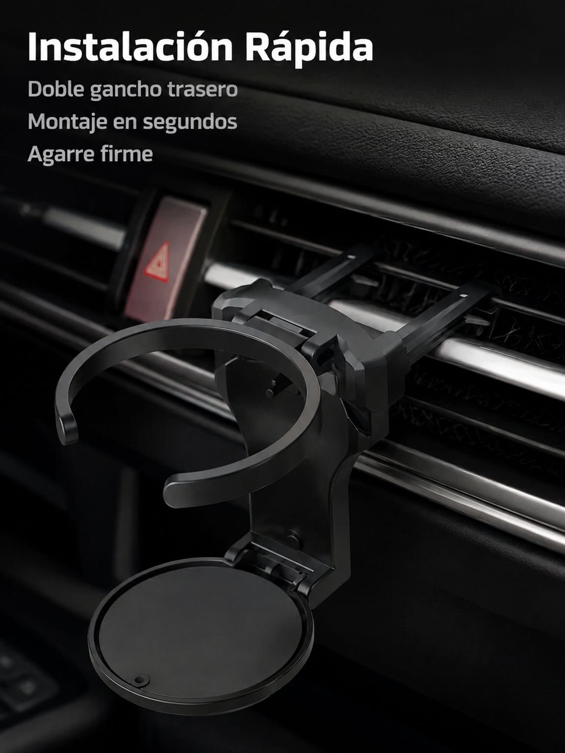 Portavasos multifuncional para coche