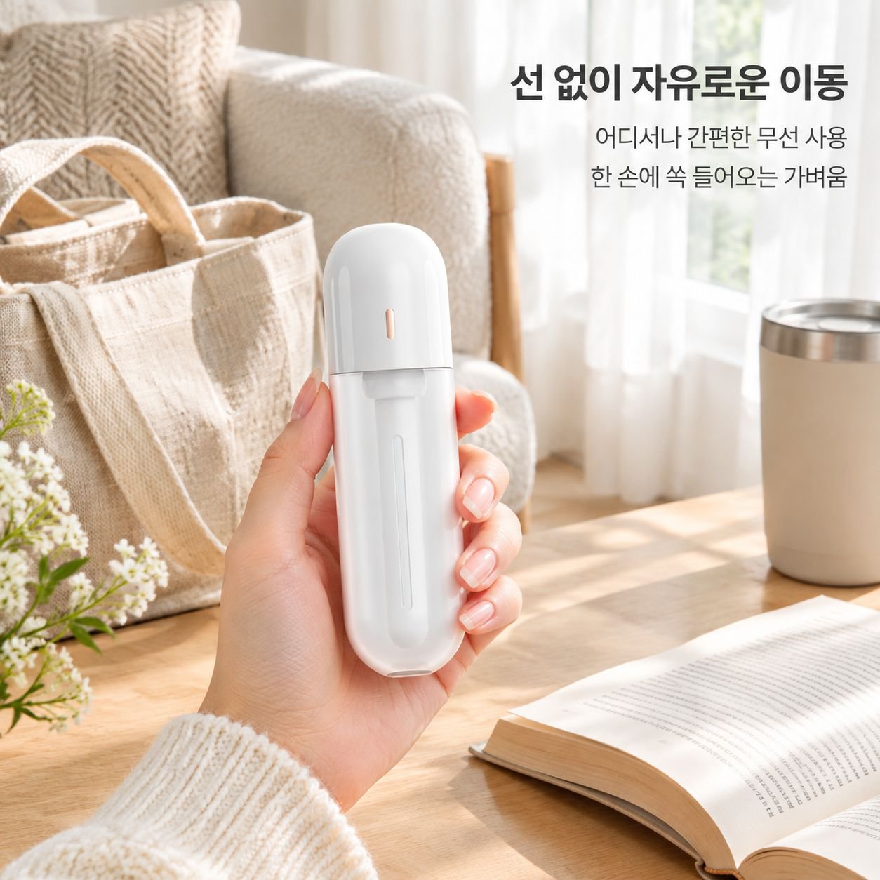 미니 무선 휴대용 가습기 (사무실·캠핑용)