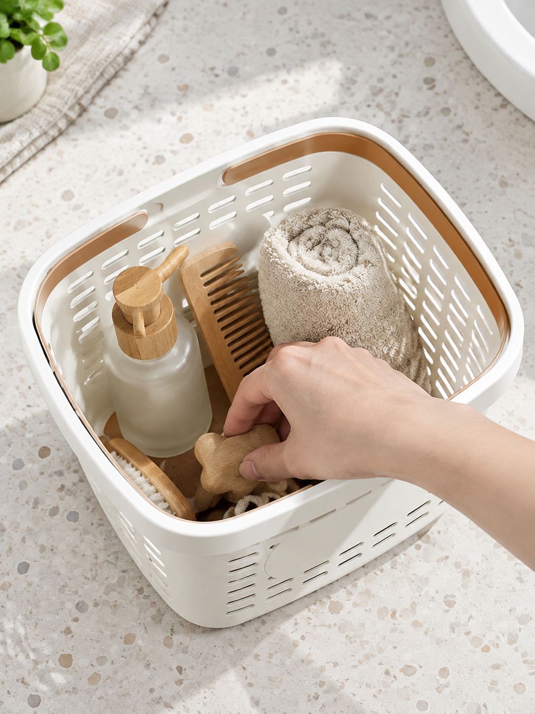 Cesta multifuncional para cocina y baño