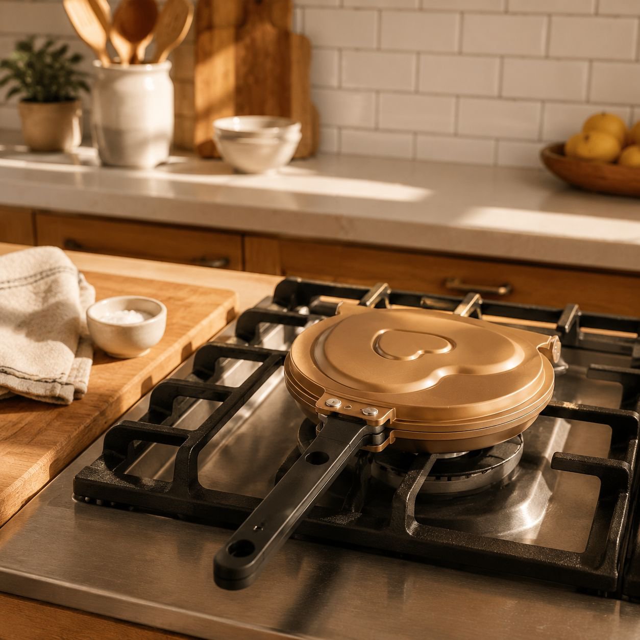Double-sided cake pan, Mexican folding skillet, low-smoke egg and steak frying pan, breakfast pan